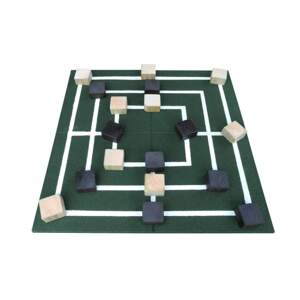 GUTTA Hra mlýn s dřevěnými figurkami, 100 x 100 cm, 3 cm, zelená 4394182